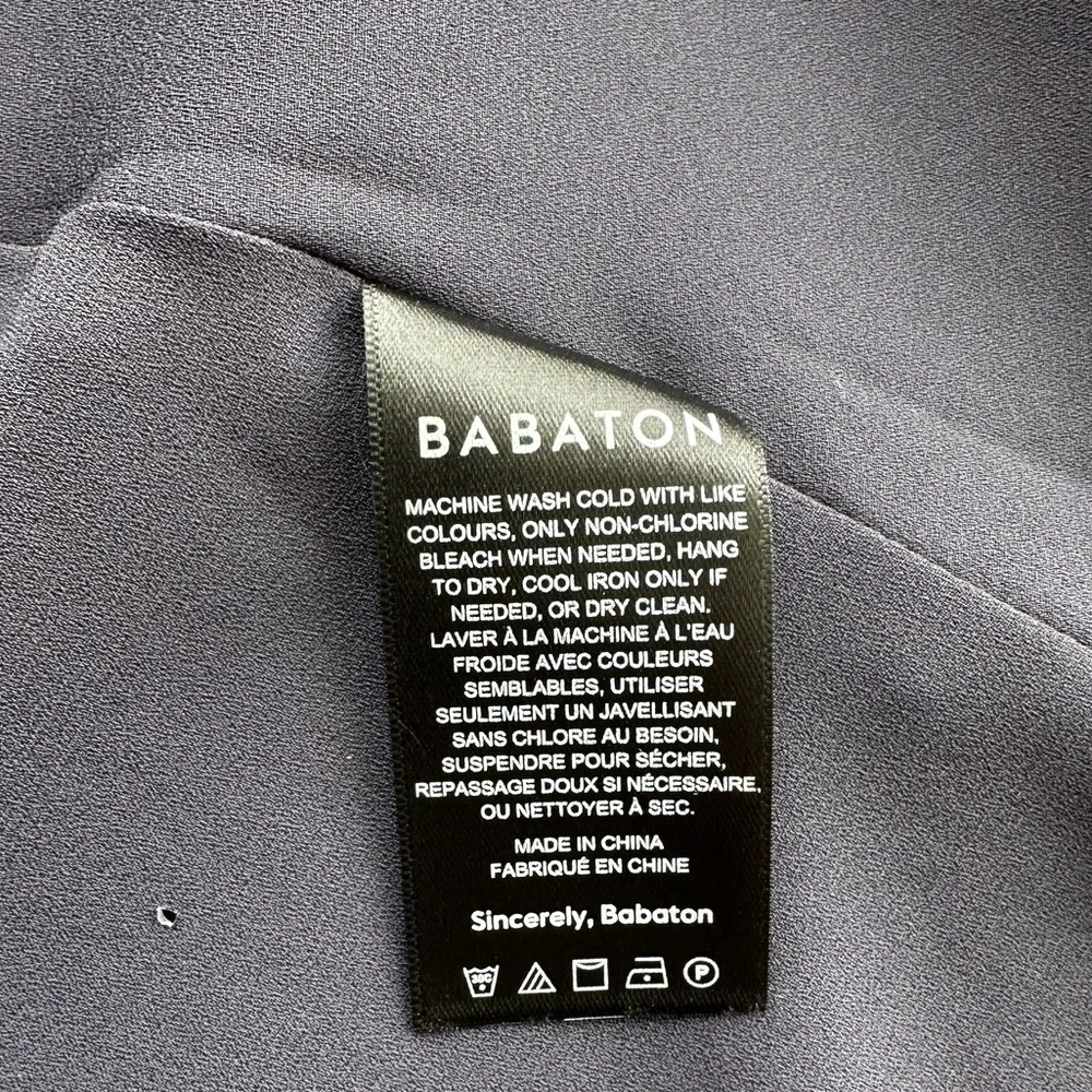 Babaton XS Floral Wrap Dress in Charcoal/Pink/Blue/Green - Picture 7 of 8